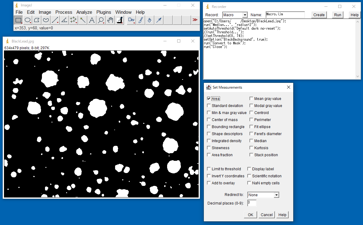 ImageJ Record