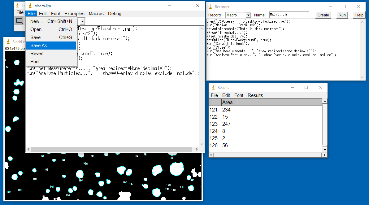 ImageJ macros